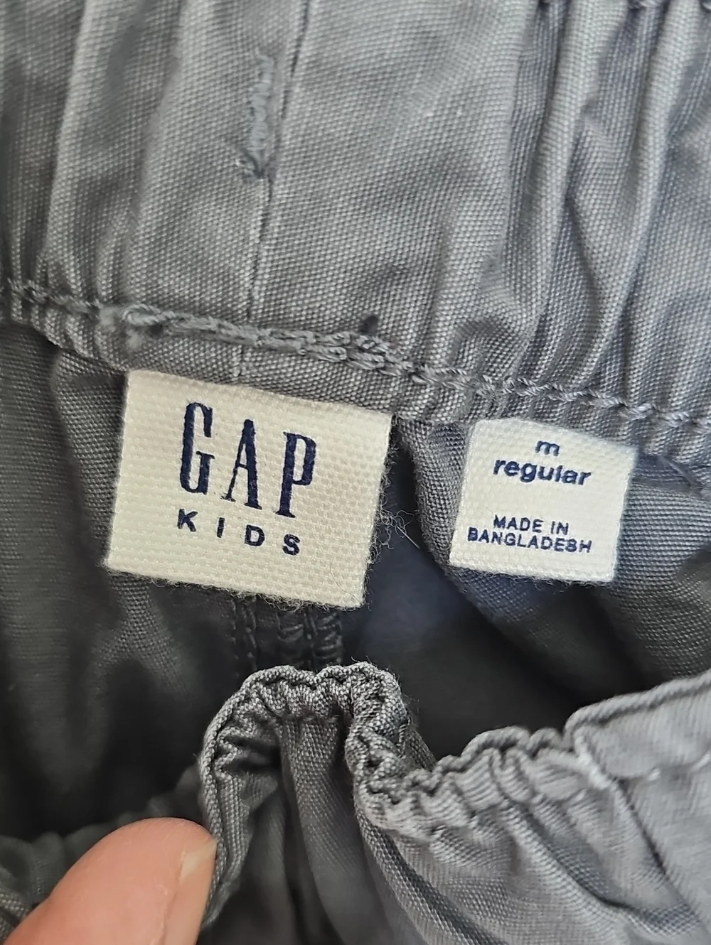Gap Kids Blue Slate Drawstring Jogger Pants Boys Sz M